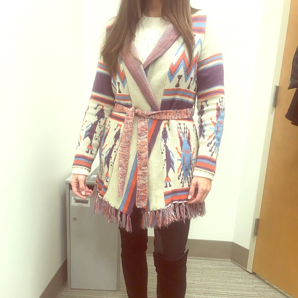 Forever 21 tribal print cardigan